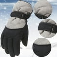 thumbnail image 6 of Kids Winter Cold Weather Ski Gloves Boy-Girl Warm Windproof Snow Gloves Grey 4-7 Years, 6 of 8