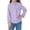 Tops-14Purple, variant on LEKWK Girls Mock Neck Blouse Ruffle Trim Long Sleeve Tops Button Front Solid Dressy Shirts Elegant formal School Party Outfits