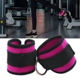 thumbnail image 2 of S SERENABLE 2Pcs Exercise Bodybuilding Cuffs Hip Abductors Fitness Attachments Support Squat Rose Red, 2 of 9