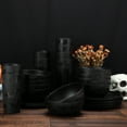 thumbnail image 5 of Mainstays 30-Piece Plastic Etched Halloween Bat Pattern Dinnerware Set, Black, 5 of 6