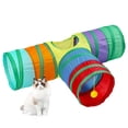 thumbnail image 1 of Túnel para gato, juguete plegable de 3 vías con bola para gato, cachorro, gatito, conejo, 1 of 7