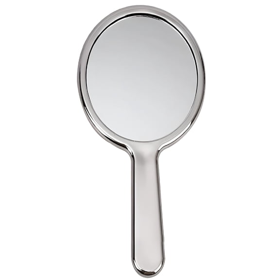 ACDANC Hand Mirror Double-Sided Handheld Mirror Magnifying Mirror with Handle Transparent Hand Mirror Rounded Shape Makeup Mirror