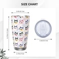 thumbnail image 4 of Lsque Cute Dog Pattern 20oz Car Cup with Lid and Straw, Insulated Coffee Cup with Straw Topper, Spill Proof Travel Coffee Mug, Stainless Steel Tumble-Straw Three-piece Set, 4 of 8