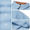 thumbnail image 5 of BUIGTTKLOP Mens Short Sleeve T Shirts Solid Color Button Golf Shirt Casual Breathable Business Office Tee Tops, 5 of 6