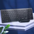 thumbnail image 1 of Teclado USB silencioso de 99 teclas de 24 GHz compatible con Bluetooth de tamaño completo para PC portátil, 1 of 9