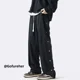 thumbnail image 5 of Pantalones casuales de pierna recta y holgados de moda para hombre, pantalones deportivos a prueba de viento de estilo coreano de verano, pantalones de marca de moda para hombre, 5 of 5