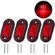 thumbnail image 1 of 4x4LEDs Side Lights Front Rear Clearance Lights Waterproof LED Marker Lights 12V 24V Universal for Trailer Van Caravan Truck Lorry Bus-Red, 1 of 5