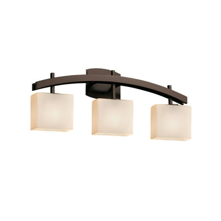

Justice Design Group Fsn-8593-55-Opal Fusion 25.5 Archway 3 Light Vanity Light - Bronze