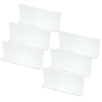 Uxcell 6 Pack Shelf Dividers for Closet Organization, 11x1.57x4.7" Acrylic Closets Separator Kitchen Cabinet Shelves Under Bed Blocker for Bedroom Kitchen Office, Clear