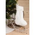 thumbnail image 2 of NoÃ«l Blanc Faux Fur Design White Holiday Christmas Stocking (13"x19" Stocking), 2 of 2