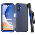 thumbnail image 1 of Aggxpf Galaxy A54 Phone Case with Screen Protector 2 Pack, Phone Case with Belt-Clip Holster, Military Grade Full Body Protection Case,Navy Blue, 1 of 5
