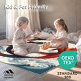 thumbnail image 4 of ODIKA 4'x6' Machine Washable Non-Slip Area Rug, Lucky Fish Welcome Contemporary Koi Design Entryway Floor High Traffic Rug, Red, 101958, 4 of 7