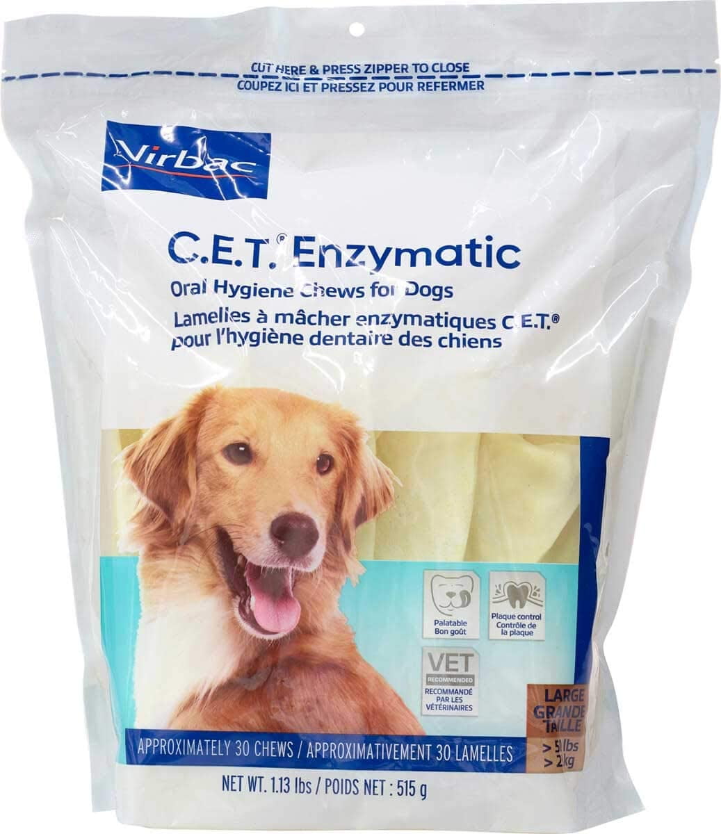 C.E.T. Enzymatic Oral Hygiene Chews for Large Dogs (51+ Pounds) 90
