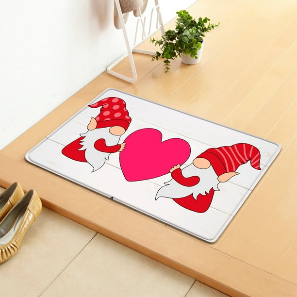 Xihbxyly Alfombra de San Valentín, Absorbente y Antideslizante, Impermeable, para Uso En Interiores y Exteriores, Fácil de Limpiar, Ideal para Sala de Estar, Dormitorio y Baño, 50 X 80 Cm.