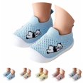 thumbnail image 2 of Toddler Shoes for Unisex Closed Toe Knit Mesh Cartoon Jacquard On Shoes Anti Soft Sole Toddler Sneaker for Baby First Walkers Summer Blue Size 5, 2 of 8