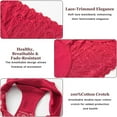 thumbnail image 3 of VOOPET 6 Pack Womens Lace Underwear Cotton Hipster Panties, Low Rise Cheeky Panties, Soft Lace Stretch Underwear S-L, 3 of 6