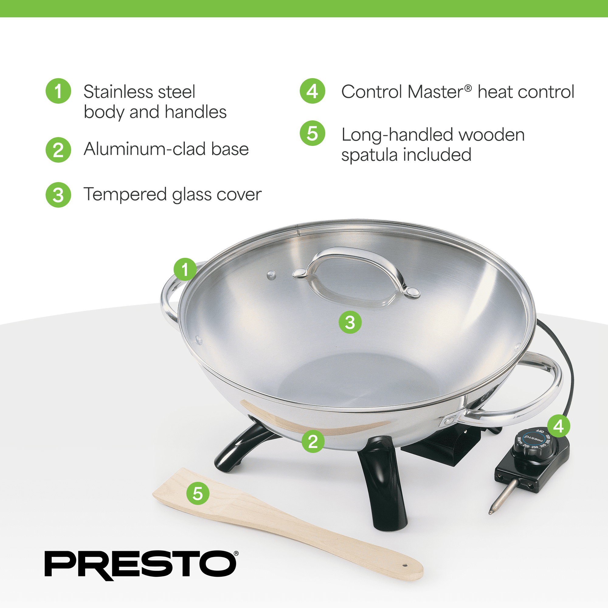 Presto Stainless Steel Electric Wok 05900