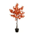 thumbnail image 2 of Nearly Natural Potted Artificial Maple Tree - 4' - Orange and Brown, 2 of 7