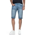 thumbnail image 1 of Men's Flex Stretch Slim Skinny Fit Casual Denim Jeans Shorts, Light Blue Wash (White Stitch), Size 36, 1 of 9