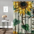 thumbnail image 2 of Shiartex Shower Curtain Hummingbird, Sunflower Curtain for Bathroom with, Home Decorative Polyester Fabric Machine Washable Bathroom Accessories Curtain White, 2 of 7