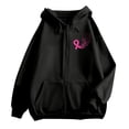 thumbnail image 7 of Miaoju Women Cotton Solid Oversize Hoodie Zipper Up Women Hoodies Cotton Pullover, 7 of 7