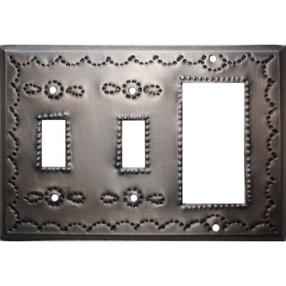 Double Toggle-Decora Antique Tin Switchplate