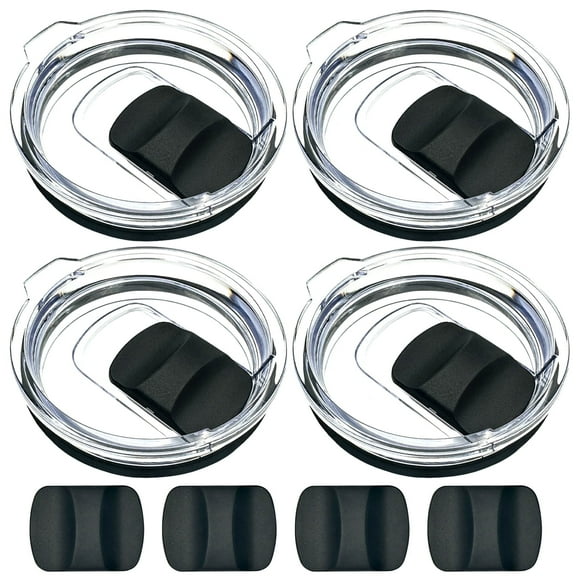 4 Pack 20 oz Tumbler Lid for Yeti Lids with 4 Magnetic Slider Replacement,Replacement Lid Compatible for YETI 20 oz Tumbler, 10/24 oz Mug, 10 oz Lowball