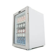Whynter 90 Can Stainless Steel Beverage Refrigerator with Lock, 2.5 Cu. Ft. BR-091WS