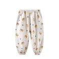 thumbnail image 2 of Toddler Boy Girl Summer Thin Pants,Boys Cotton Harem Pant Girls Gauze Muslin Loose Bloomers Yellow 3-4 Years, 2 of 7