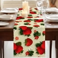 thumbnail image 3 of Table Runners 72 Inches Long Dress Scarves, Beige Red Strawberry Farmhouse Kitchen/Dining Table Runner, Coffee Tablerunners, Spring Floral Watercolor Summer Botanical 14x72 Inch, 3 of 9