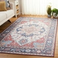 thumbnail image 2 of SAFAVIEH Tucson Alyx Oriental Machine Washable Area Rug, Rust/Blue, 6' x 6' Square, 2 of 9