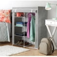 thumbnail image 2 of Garde-robe Compacte REJODA-Whitmor - Gain de Place - 4 Tablettes et Tringle Suspendue - Gris, 2 of 4