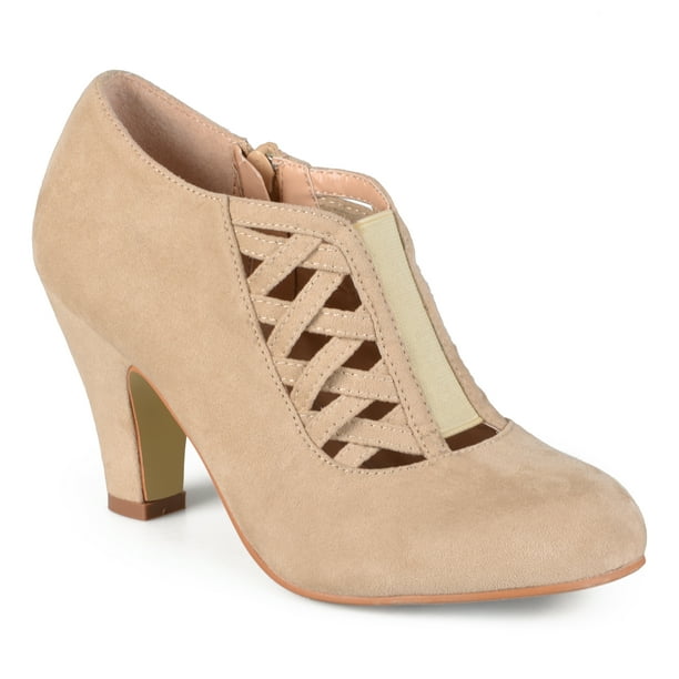 wide width chunky heel booties