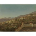 thumbnail image 2 of Johan Fredrik Eckersberg 18x15 Black Ornate Wood Framed Double Matted Museum Art Print Titled - View of Funchal, Madeira (1854), 2 of 5