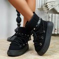thumbnail image 3 of Women’s Winter Ankle Boots Thick faux furry Lined Lace Up Design Non Slip Platform Round Toe Warm Snow Booties, 3 of 7