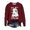 Wine, variant on Women's Hoodless Sweatshirt for Women Lightweight Halloween Crew Neck Top for Seasonal Comfort and Cozy Wear Blue L