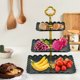 thumbnail image 4 of pstuiky Bandeja de frutas de tres niveles|estante para aperitivos|bandeja para pastel de bodas|bandeja para frutas|estante para pasteles|bandeja para dulces, 4 of 5