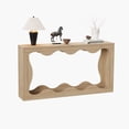 thumbnail image 1 of Bingirl Table Console Rustique Naturelle de 63 Pouces avec Rangement à 2 Niveaux pour Entrée Étroite et Sofa, 1 of 7