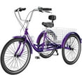 thumbnail image 2 of ABORON Adult Tricycles, 3 Wheel Bikes for Adults 24/26 inch 7 Speed ​​Adult Trikes Bicycles Cruise Trike with Shopping Basket for Seniors, Women, Men, 2 of 10