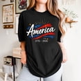 thumbnail image 4 of MuXiKeJi Clothes 250 Anniversary USA Shirt Womens Casual 3/4 Sleeve Pullover Crew Neck Patriotic Top 4Th of July Fashion Blouse 250 Years, 4 of 4