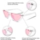 thumbnail image 3 of Ubiuo Retro Clout Goggles Cat Eye Half Frame Kurt Cobain Sunglasses B2282, 3 of 4