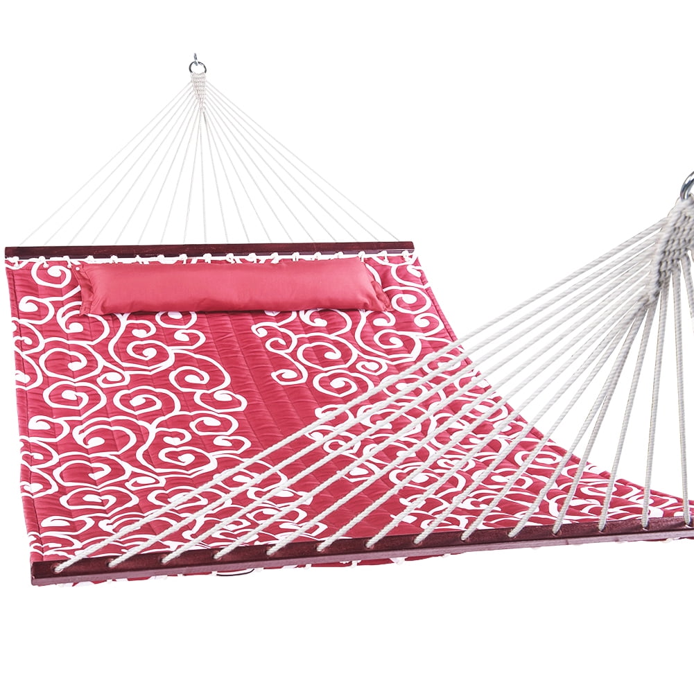 Lazy Daze Hammocks Hammock Quilted Fabric with Pillow for Two Person
