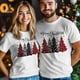 thumbnail image 3 of Camisetas gráficas informales de manga corta con árbol de Navidad rojo sobre fondo negro para hombre, 3 of 8