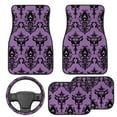 thumbnail image 2 of Pzuqiu Gothic Castle Car Floor Mats Car Steering Wheel Cover Full Set Easy to Install 5 Piece Car Floor Mats All Weather with Anti-Slip Pad Removable Automotive Accessories for Cars, 2 of 6
