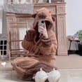 thumbnail image 5 of Jiibva Cute Warm Capybara Hooded Pajama, Pocket Sleepwear for Indoor Outdoor Travel and Animal Party, 5 of 6