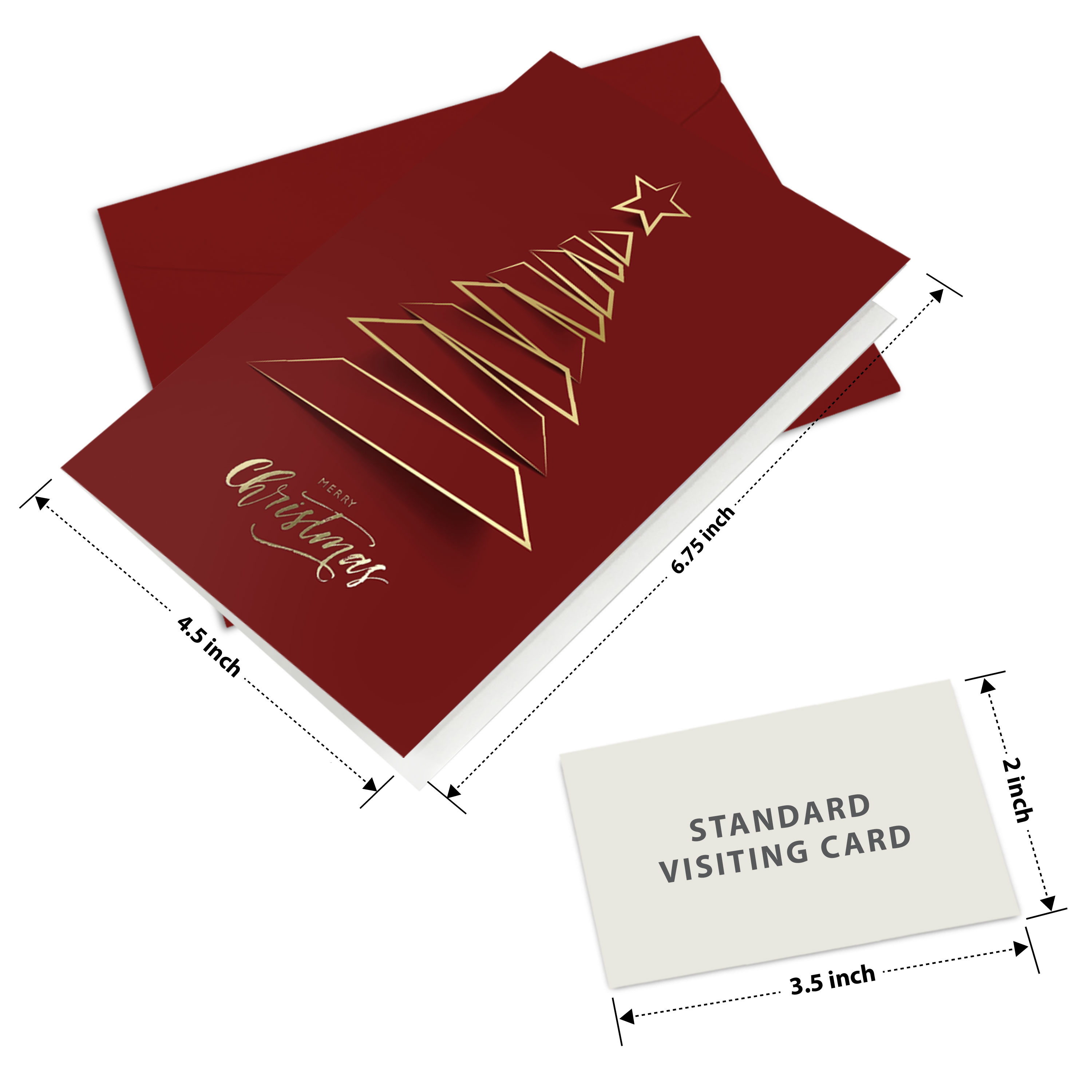 'To A Dear Friend At Christmas' A5 Greeting Card With Red Envelope – UK Made