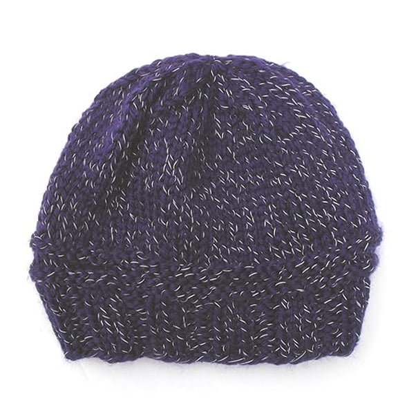 PURPLE REFLECTIVE BEANIE HAT
