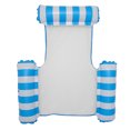 thumbnail image 1 of Sywqhk Hamaca de agua de PVC, tumbona flotante, silla reclinable inflable para piscina (azul claro) Sywqhk Alta Calidad, 1 of 5
