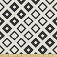 thumbnail image 1 of Geometric Fabric by the Yard, Monochromatic Little Diagonal Repetitive Square Mosaic Motifs Halftone Pattern, Upholstery Fabric for Dining Chairs Home Decor Accents, Ivory Black by Ambesonne, 1 of 5