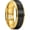 Black&Gold, variant on 8mm Black Tungsten Carbide Wedding Ring Band for Men Matte Tungsten Ring Inner Plated Gold Step Edge Wedding Band Comfort Fit Men Women 7